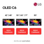 LG OLED83C6ELB 83 Zoll OLED evo 4K AI TV, α11 Gen3, webOS 26, 120 Hz, VRR bis 165 Hz, Modell 2026 – Bild 2