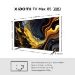 Xiaomi TV Max 85 Zoll QLED 4K UHD Smart TV mit Dolby Vision und Dolby Atmos – Bild 15