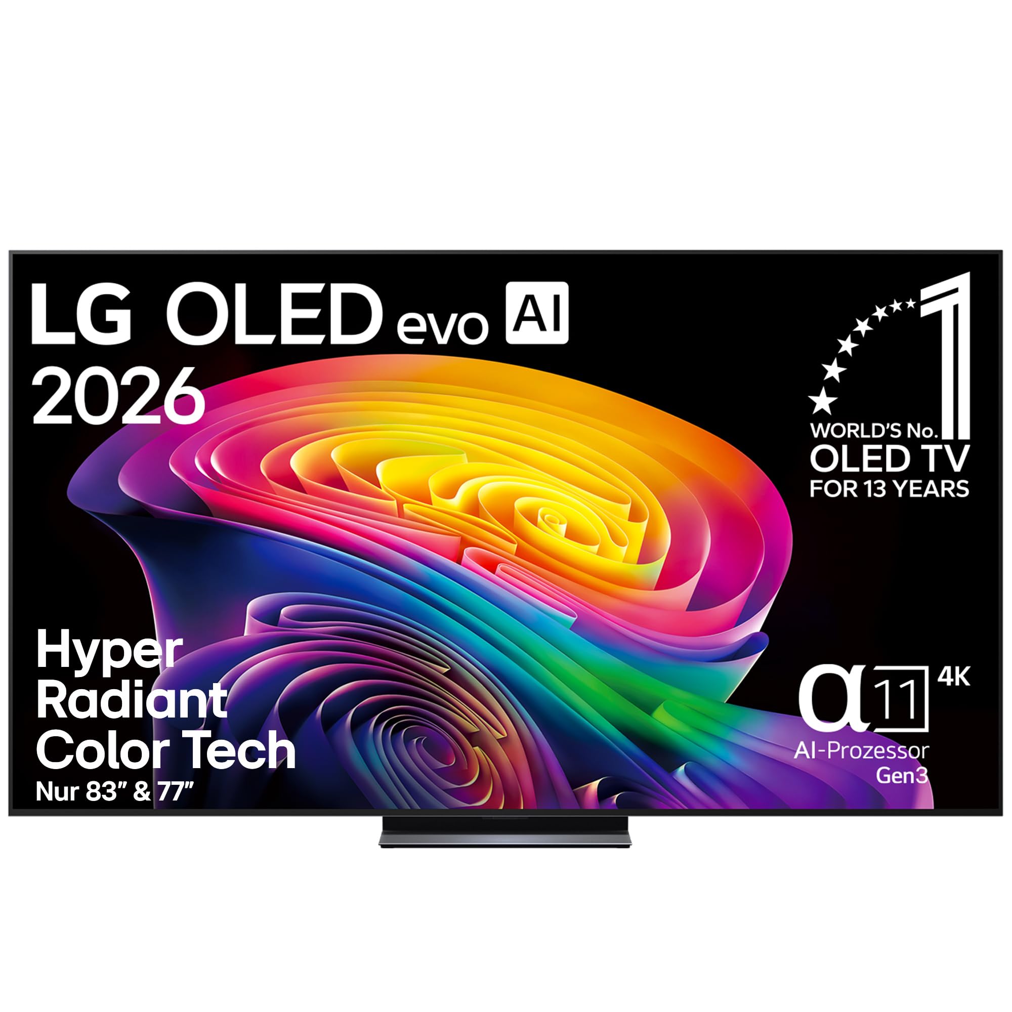 71FVk8NNT6L LG OLED55C6ELB 55 Zoll OLED evo 4K AI TV, α11 Gen3, webOS 26, 120 Hz, VRR bis 165 Hz, Modell 2026 – Bild 1