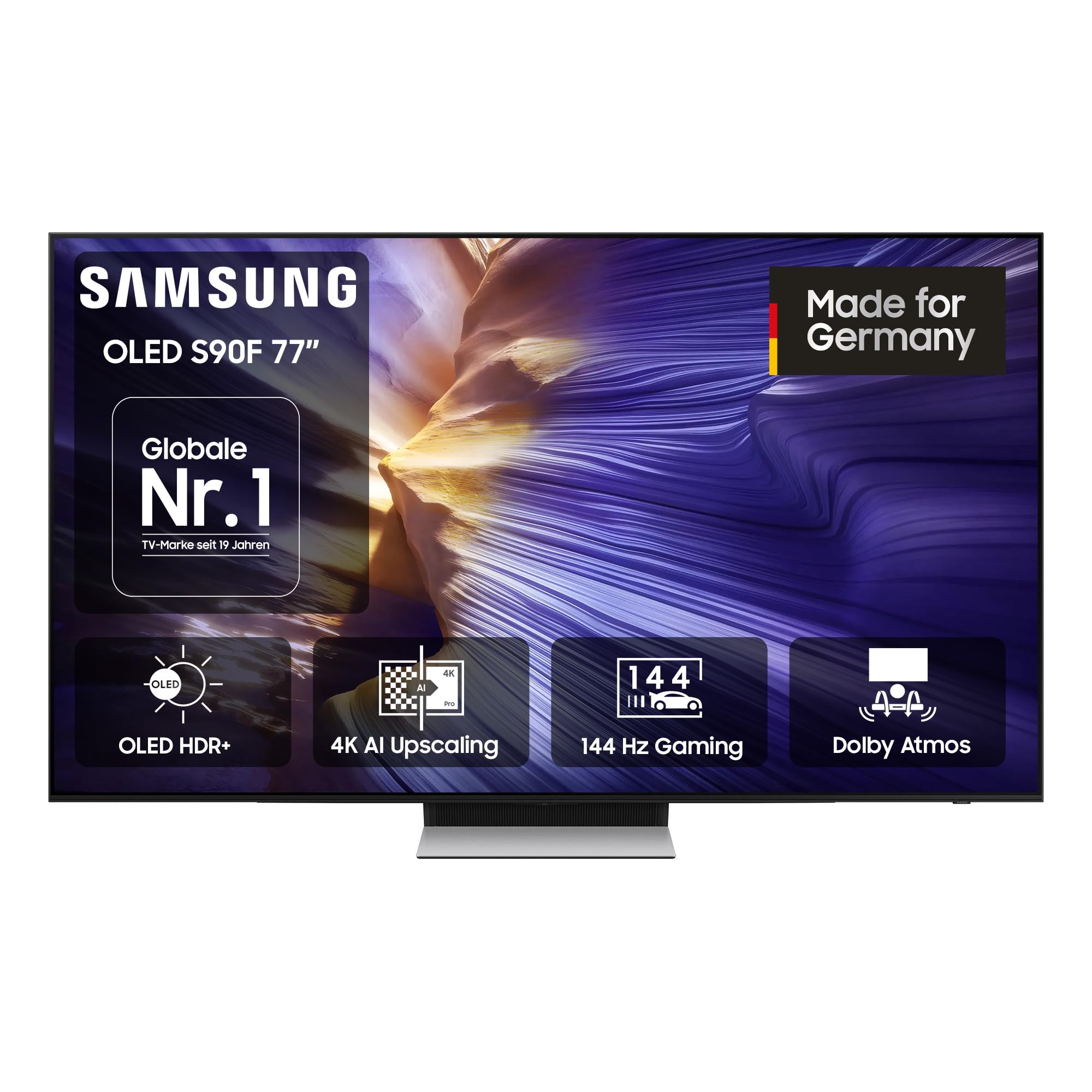 71JtT2aLvUL Samsung S90F 77 Zoll OLED 4K Smart TV, NQ4 AI Gen3, OLED HDR+, Dolby Atmos, Gaming Hub, 144 Hz – Bild 1