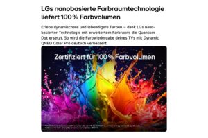 LG 75QNED83B6A 75 Zoll 4K QNED evo Mini LED AI TV, α8 Gen3, webOS 26, 120 Hz, VRR bis 144 Hz, 2026 – Bild 3