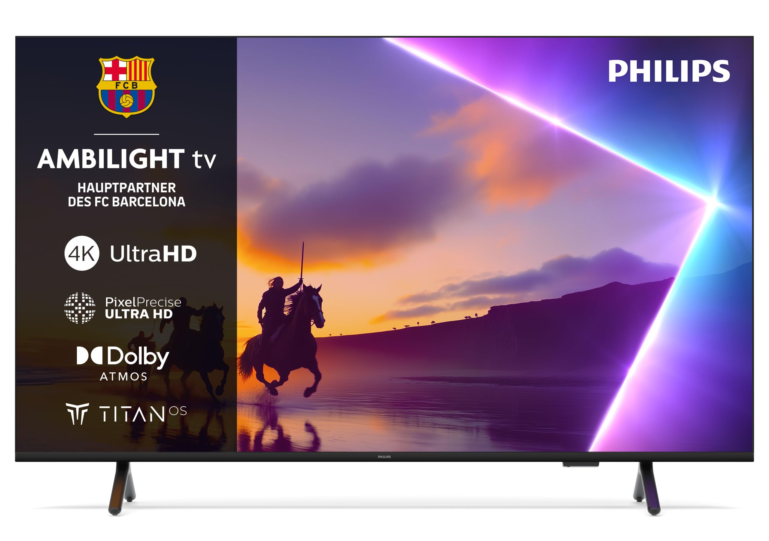 71kO0xVwz-L Philips Ambilight 75PUS8500 75 Zoll 4K LED Smart TV, Titan OS, Dolby Vision und Dolby Atmos – Bild 1