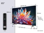 TCL 85T6C 85 Zoll QLED 4K Fire TV, HDR10+, Dolby Vision & Atmos, Onkyo 2.1, HDMI 2.1, AirPlay 2 – Bild 2