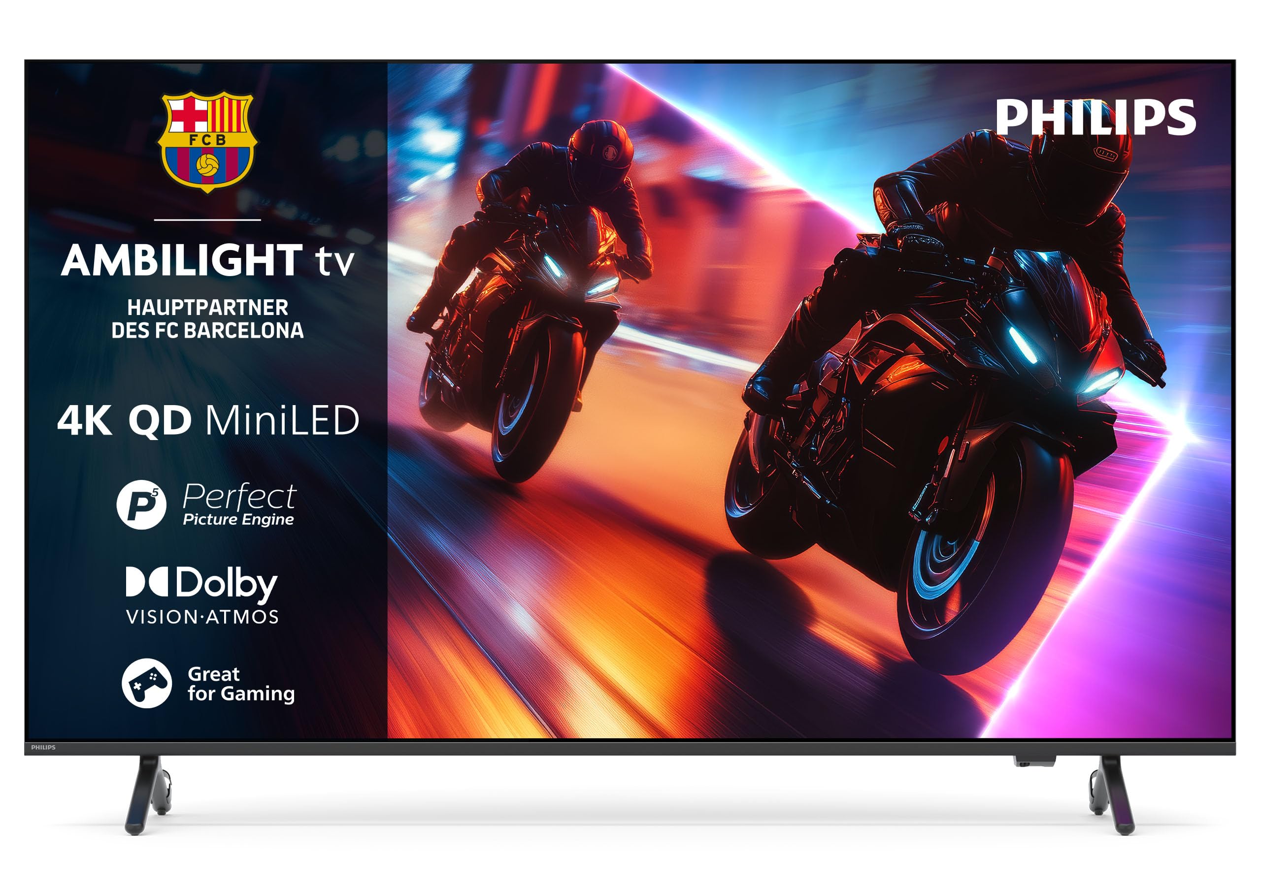 815nODhmqGL Philips Ambilight 75MLED910 75 Zoll Mini LED 4K Smart TV, P5 Engine, Titan OS, Dolby Vision und Atmos – Bild 1