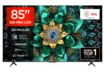 TCL 85Q6C 85 Zoll QD-Mini LED 4K Smart TV, 1000 Nits, 144 Hz, Google TV, Dolby Vision IQ & Atmos, Onkyo 2.1