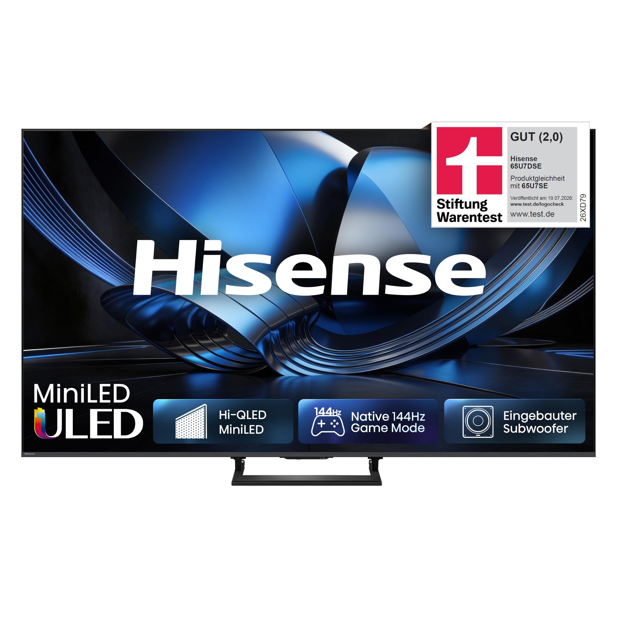 81FXnLpytaL Hisense 65U7DSE 65 Zoll 4K Hi-QLED Mini LED Smart TV, 144 Hz, Dolby Vision Atmos, IMAX Enhanced, 2026 – Bild 1