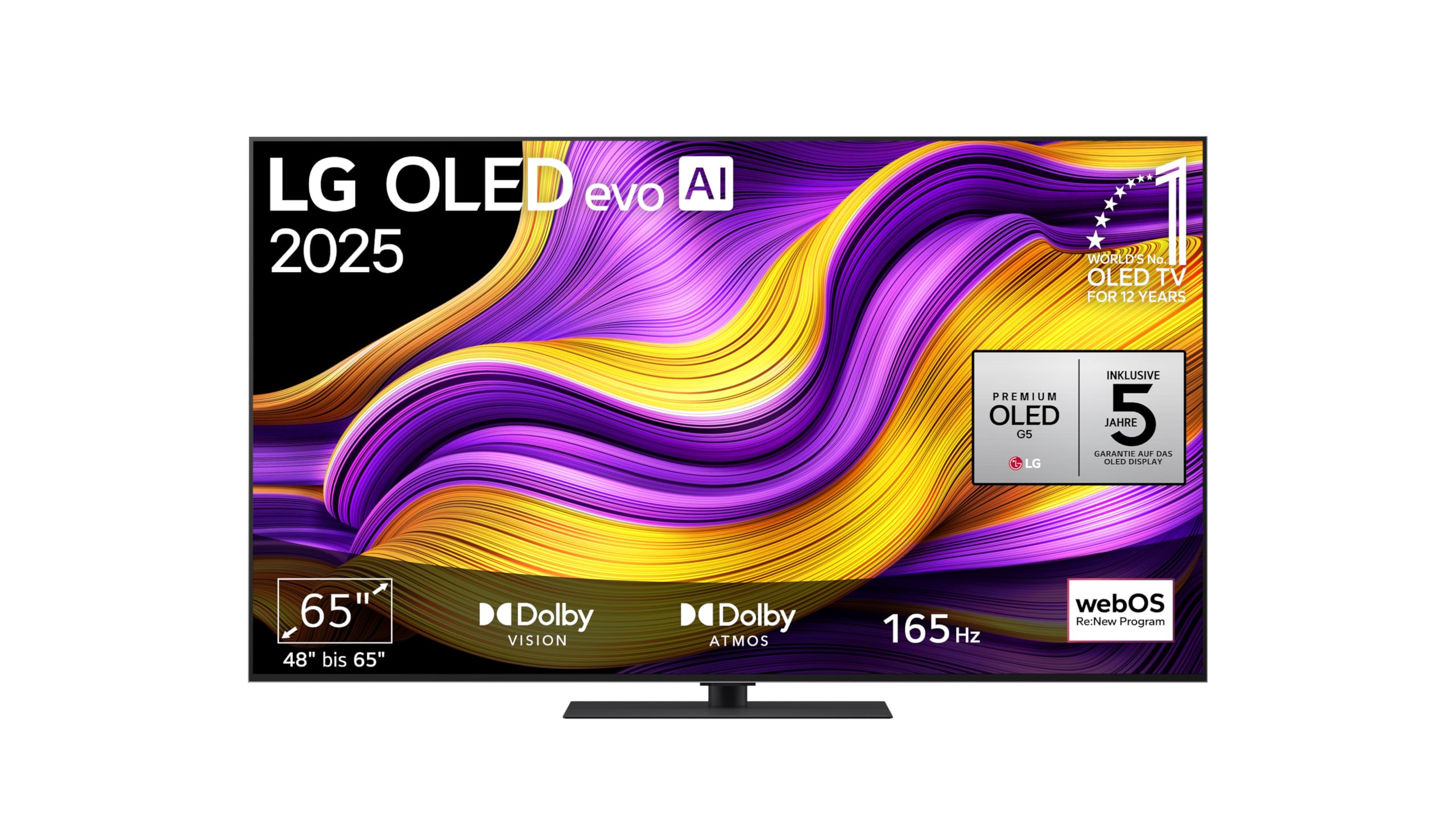 81Mk7fhj8JL LG OLED65G59LS 65 Zoll OLED evo 4K AI TV, α11 Gen2, webOS 25, 120 Hz, VRR bis 165 Hz, Modell 2025 – Bild 1